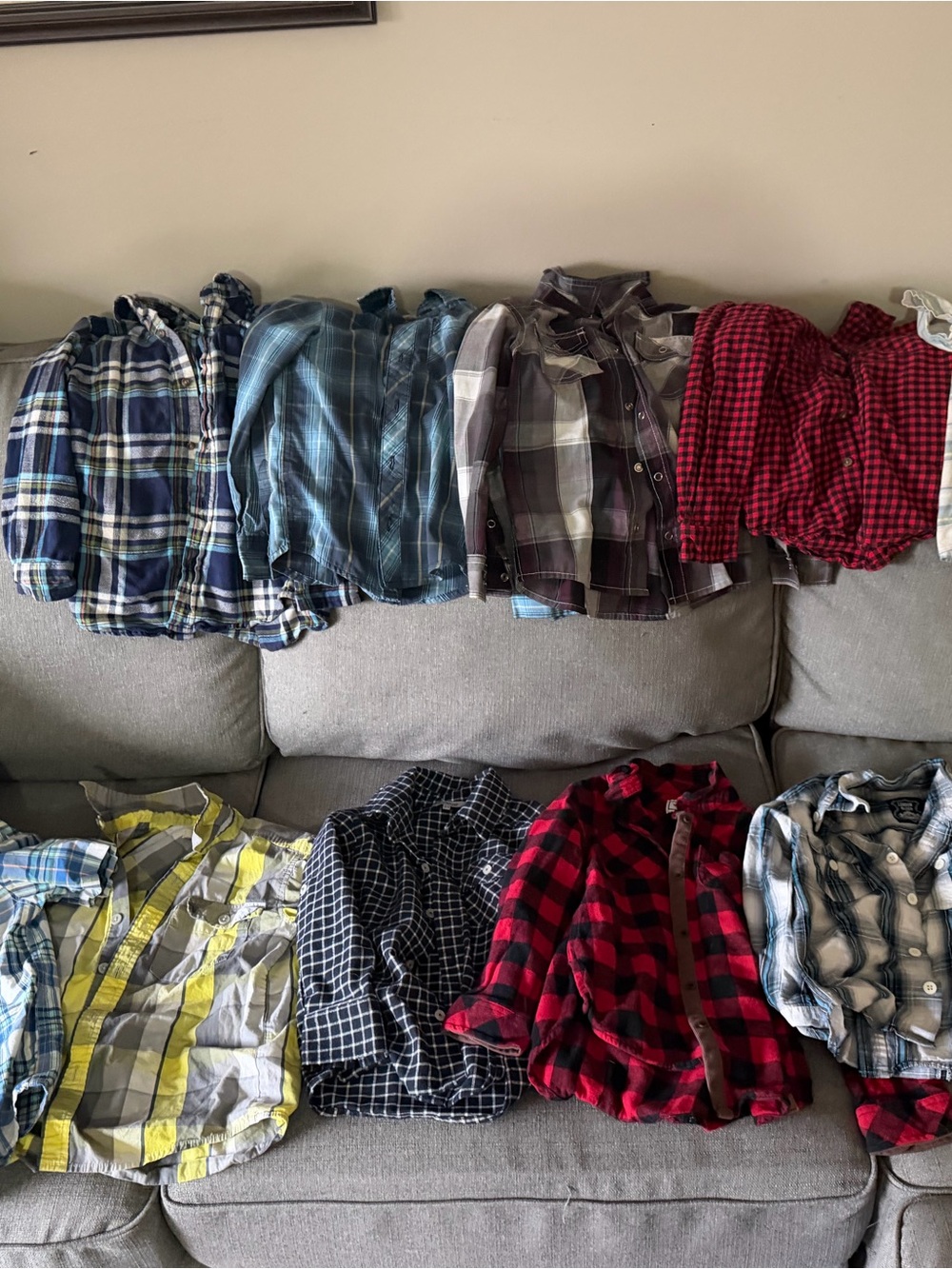 Kids Plaid Flannel Shirt - Red, Blue, Black, Yellow Options